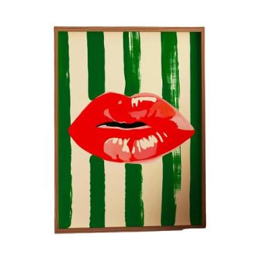 Imagem de Pôster De Arte De Parede Moderno Com Copo De Vinho E Pimenta Em Lona L