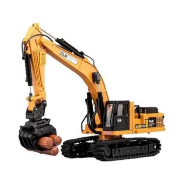 Imagem de Brinquedo De Construção Infantil: Escavadeira De Madeira Em Liga Metál