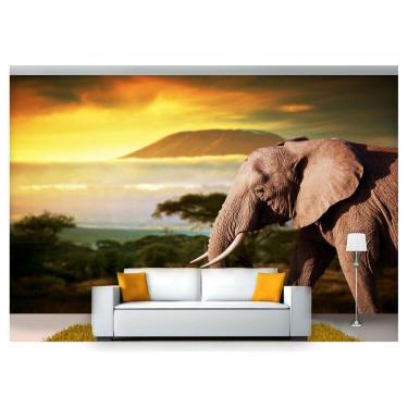 Imagem de Papel De Parede Animais Elefante África 3D Anm185