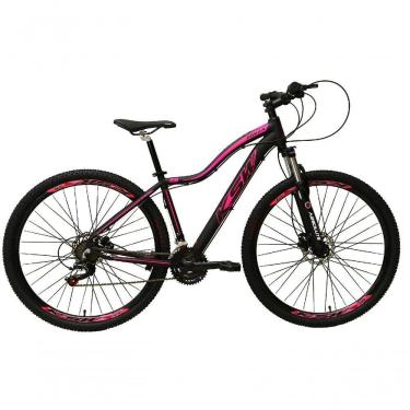Imagem de Bicicleta Feminina Aro 29 Ksw Mwza Alumínio 24v Câmbios Shimano Garfo Com Trava No Ombro - Preto/rosa Tam.15