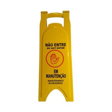Imagem de Placa Cavalete Cuidado em Manutenção 37,5 X 62 Cm JSN