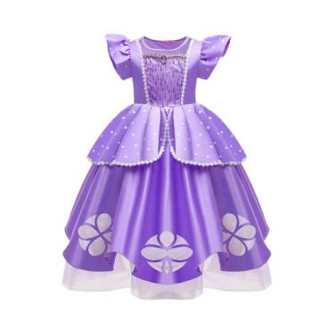 Imagem de Fantasia Infantil Sofia a Primeira: Vestido De Baile Fofo E Rodado Par