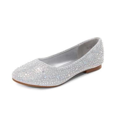 Imagem de Sapatilhas Mary Jane Brilhantes Prata com Glitter para Meninas DREAM P