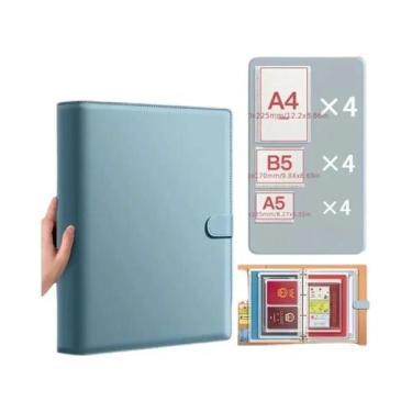 Imagem de Organizador De Couro A4 Para Documentos, Caderno De Viagem, Diário, Ma