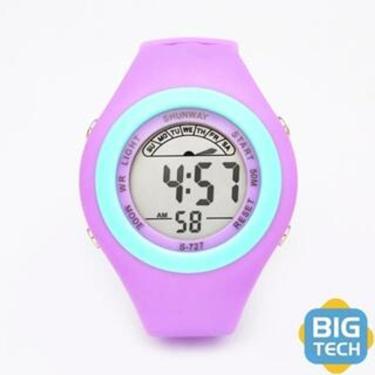 Imagem de Relógio Digital Esportivo Feminino SHUNWAY  - Lilás e Azul - Tudo em Caixa