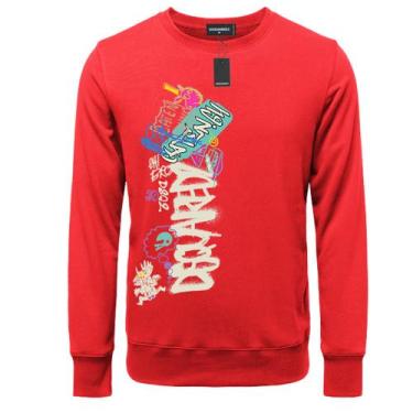 Imagem de Camisolas masculinas DSQ, pulôveres quentes, gola redonda, suéteres lo