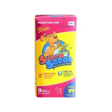 Imagem de Fralda Descartável Super Secão para Cães Fêmea PP C/12 Und - SUPER SEC