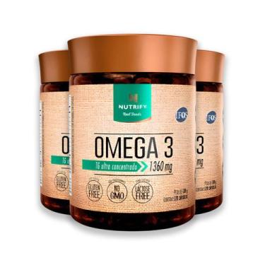 Imagem de Kit 3 Ômega 3 TG Nutrify 120 Cápsulas