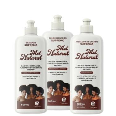 Imagem de Kit Sh +Cond +Ativador Mel Natural Modelagem Fitagem Trihair