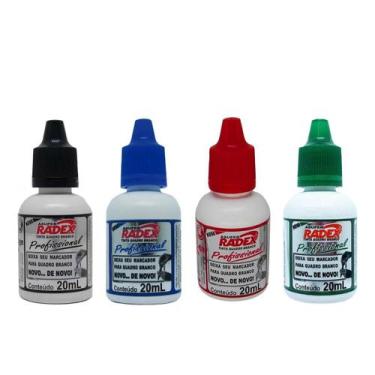 Imagem de Kit Tinta Para Marcador De Quadro Branco 4 Cores 20ml Cada - Kit 4 Tin
