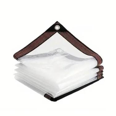 Imagem de Lona De Vinil Transparente Impermeável E Resistente a Rasgos Com Ilhos