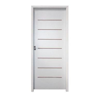 Imagem de Kit Porta de Madeira 215x76cm Batente 20cm com Guarnição Cristal Prime