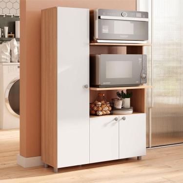 Imagem de Armário de Cozinha Multiuso Âmbar 3 Portas Forno e Micro 