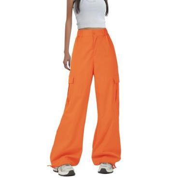 Imagem de Calças cargo Zando Orange Parachute para mulheres de Halloween