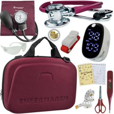 Imagem de Kit Enfermagem Maleta Completo Super Luxo + Monitor Glicose - Love Sau