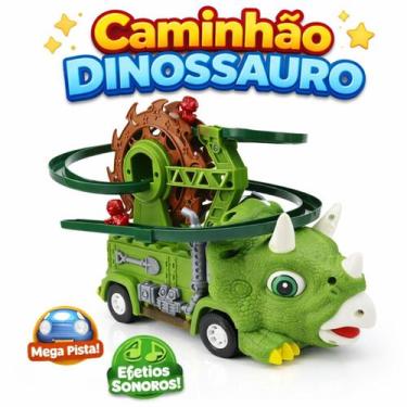 Imagem de Caminhão Dinossauro Brinquedo Infantil com Pista Automática - Rick Imp