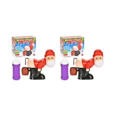 Imagem de Máquina De Bolhas De Sabão Do Papai Noel Para Crianças Com Música E Lu