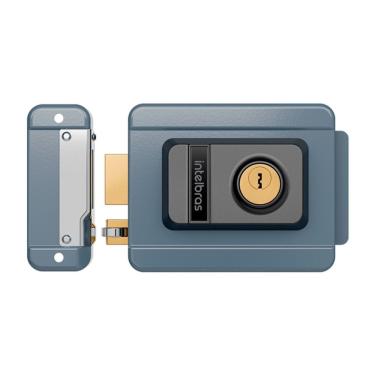 Imagem de Fechadura Elétrica de Sobrepor FX 1500 Cilindro Fixo Acionamento por Chave para Portas e Portões de Metal Ou Madeira