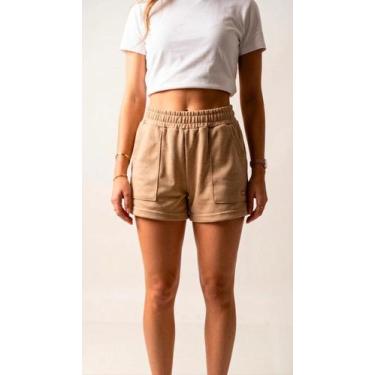 Imagem de Short Feminino Moletinho Reforçado Cintura Ajustável 628 - Fashion Nee