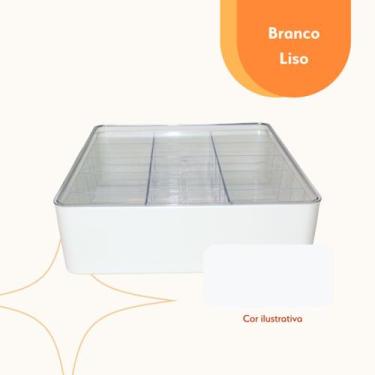 Imagem de Caixa Organizadora 6,3L Divisórias Ajustáveis E Tampa Transparente Hel