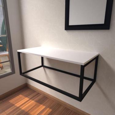 Imagem de Aparador Industrial Branco Off White Moderno Cantinho Café Escritorio 