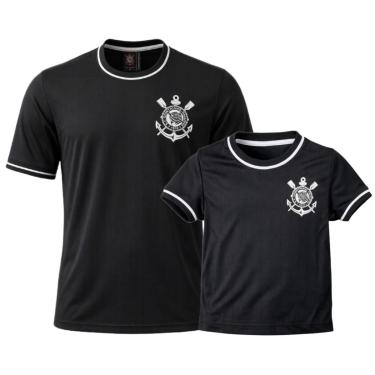 Imagem de Kit Corinthians Pai e Filho Camisa Arte Dark Oficial-Masculino