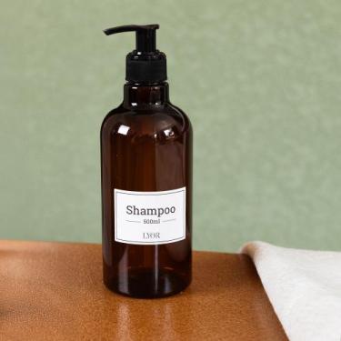 Imagem de Porta Shampoo de Plástico com Pump Vintage 500ml - Lyor