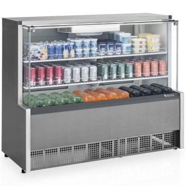 Imagem de Vitrine Refrigerada Ar Forçado Com Vidros Aquecidos Gpfa140A Inox 220V Gelopar