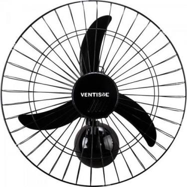 Imagem de Ventilador de Parede Ventisol Oscilante 60cm Aço Preto Bivolt, Bivolt