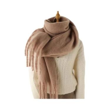 Imagem de Cachecol De Inverno Feminino Em Cashmere, Manta Quente E Macia, Xale L