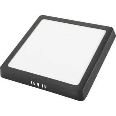 Imagem de Plafon Fita Led Tramontina Quadrado De Sobrepor Preto 12 W 3000 K 840 