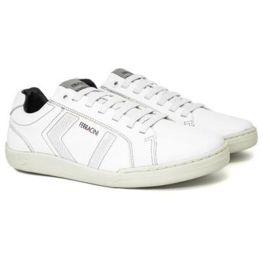 Imagem de Sapatênis Ferracini Lexus Cadarço Elástico Conforto, Branco, 40