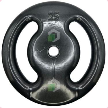 Imagem de Anilha Emborrachada 25 Kg - Preta - 2M FITNESS