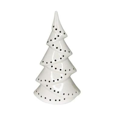 Imagem de Adorno arvore natal grillo com led ceramica 53898, BRANCO, UN