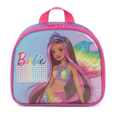 Imagem de Lancheira Térmica Infantil Escolar Barbie Sereia VL Original, Roxo