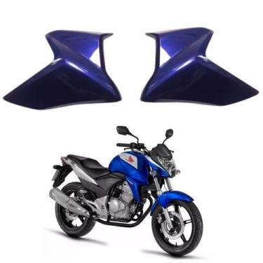 Imagem de Kit Par Carenagem Aba Aleta Guia Ar Tanque Azul Brilho Honda Cb300r 20