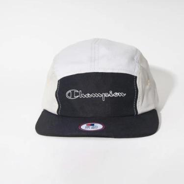 Imagem de Boné Champion 5 Panel Micro Script Outline Black Off White, Unissex, P