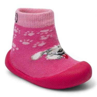 Imagem de Meia Com Sola Klin Infantil Menina, Pink, 22