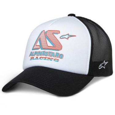 Imagem de Bone Alpinestars Ayess Trucker, Branco, Preto, Único