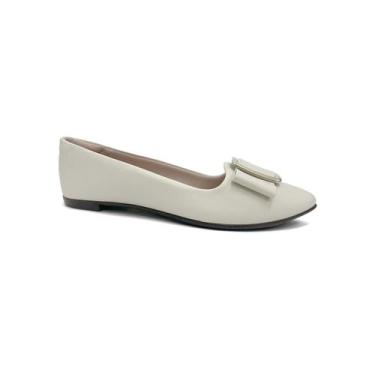 Imagem de Sapatilha Moleca Bico Fino 5635.879 Branco Off, 35, Branco off