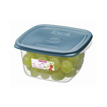 Imagem de Pote Plástico Quadrado Fácil Verde 800ml - Sanremo, Verde