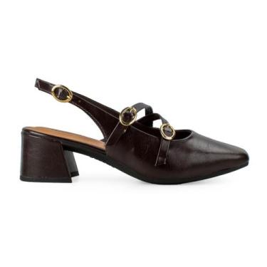 Imagem de Sapato Dakota Feminino de Salto Bloco D0081, Ristretto, 35