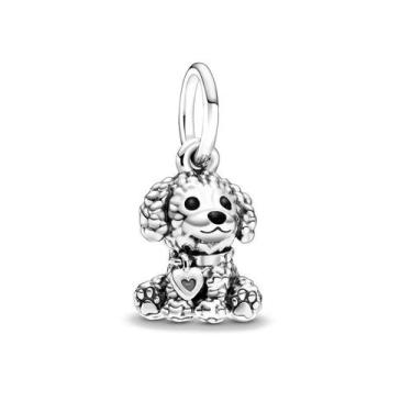 Imagem de Berloque CACHORRINHO 2 em Prata S925 para pulseiras modelo Pandora ou 