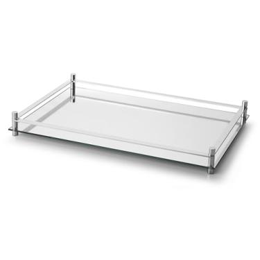 Imagem de Aparador Decorativo de Vidro Espelhado 32x54cm - Forma