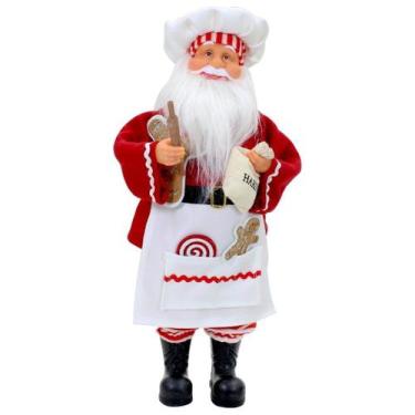 Imagem de Boneco Natal Papai Noel Cozinheiro Padeiro Chef Em Tecido 48cm - Genér