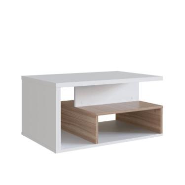 Imagem de Mesa de Centro Emovell B92 Branco Montana MDP com Nicho e Tampo 25 mm