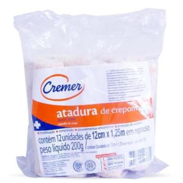 Imagem de Atadura Crepe Cysne 13 Fios/4,5mts C/ 6 uni Cremer, 06cm