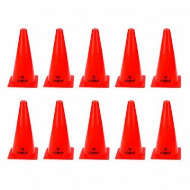 Imagem de Kit 10 Cone Agilidade 28cm Vermelho Liveup Treino Funcional - Liveup S
