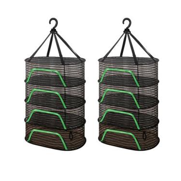 Imagem de Varal Secador de Ervas WALLBIG 4 Camadas Dobrável em Malha 88 cm
