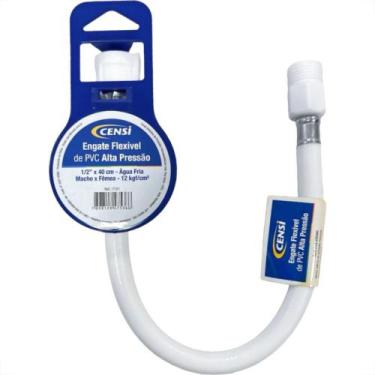Imagem de Engate Flexivel Censi Alta Pressao Branco Pvc Para Agua 40Cm - 7121